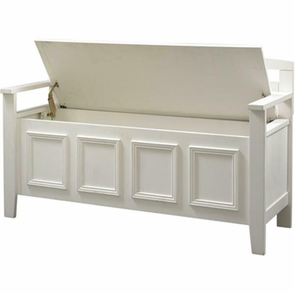 Linon Home Dcor Laredo Storage Bench- White 84016WHT-01-KD-U